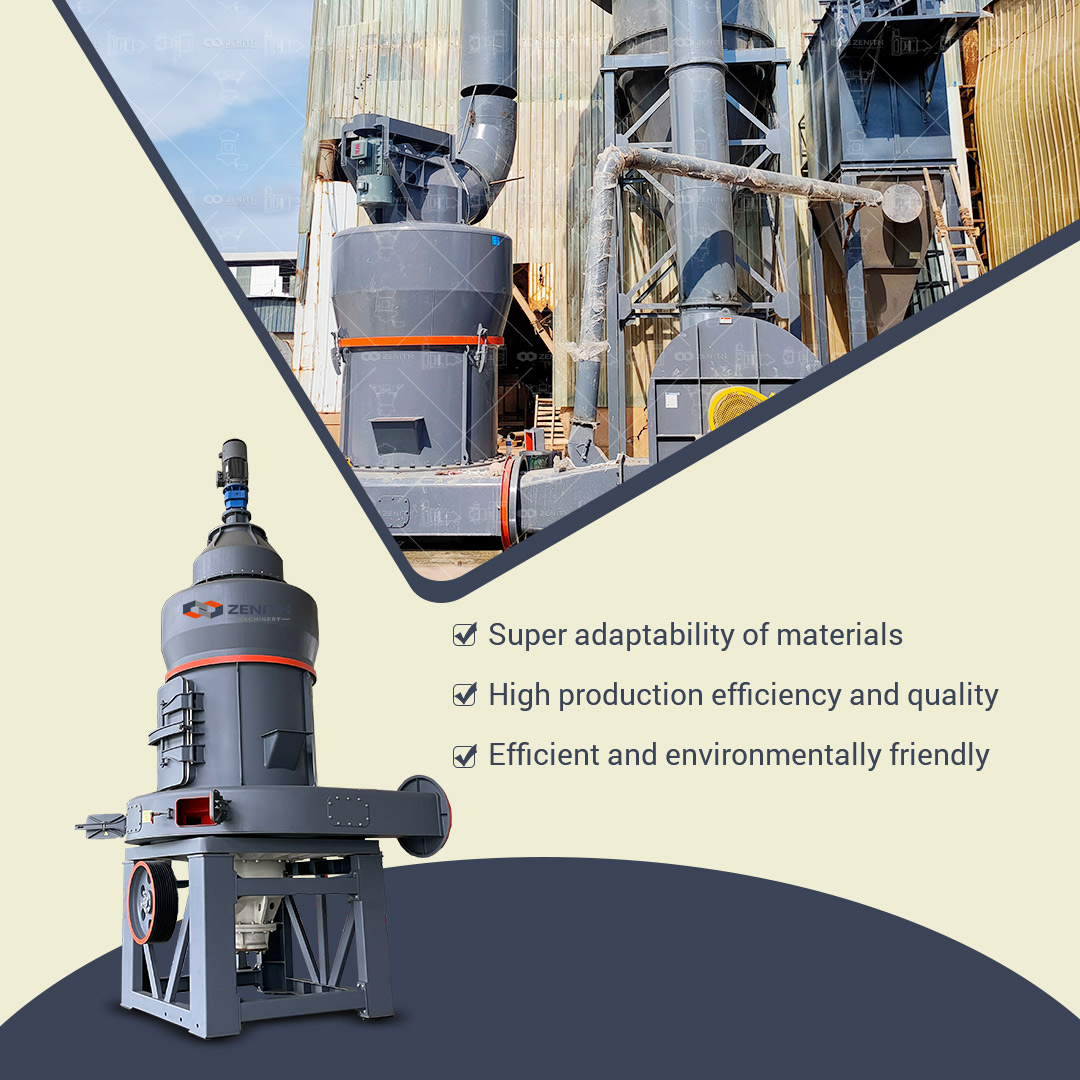 Technical diagram showing the internal working principle of the MTW European Trapezium Mill with airflow and classification paths.